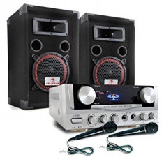 Sistem PA &amp;quot;EASY&amp;quot; DJ Set cutii amplificator Microfoane 1000W foto