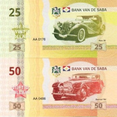 !!! FANTASY NOTES : SABA - LOT COMPLET AUTOMOBILE (8 BUC.) 2016 - UNC