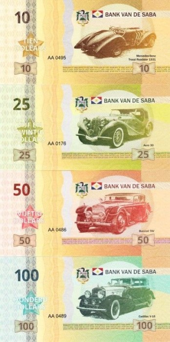 !!! FANTASY NOTES : SABA - LOT COMPLET AUTOMOBILE (8 BUC.) 2016 - UNC