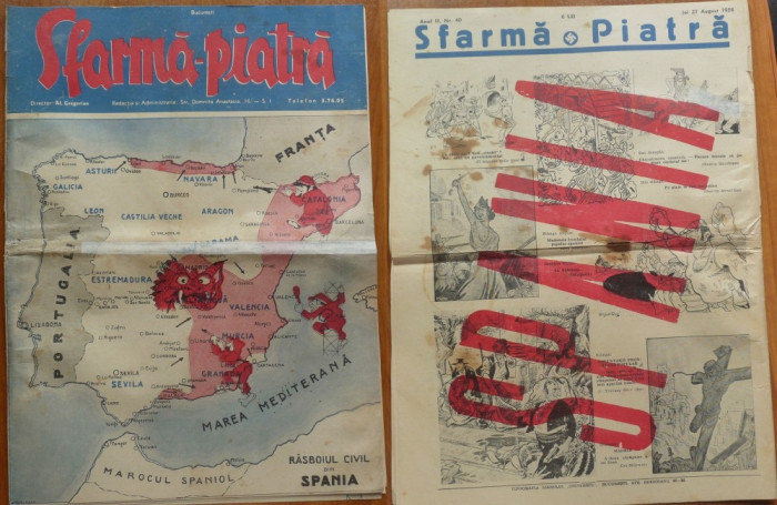 Revista Sfarma Piatra , nr. 40 , 1936 , Director Al. Gregorian , ziar legionar