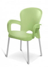 Scaun cu brate PLATIN aluminiu cu plastic MN0150173 culori verde,albastru Siesta Exlusive foto