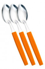 Lingurita desert set 3 bucati BELIZE cu maner plastic culoare orange MN015508 SIMONAGGIO foto