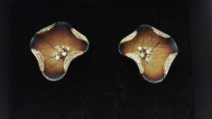 Pereche de cercei din aur cu diamante Teilor Fine Jewellery foto