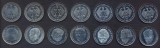 GERMANIA RFG █ SET COMPLET MONEDE CANCELAR 2 Deutsche Mark DM x7 buc 1969-95 UNC