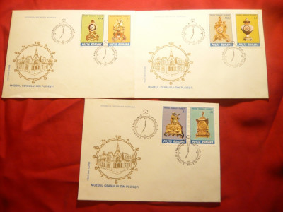 3 Plicuri FDC - Muzeul Ceasurilor Ploiesti 1988 Romania foto