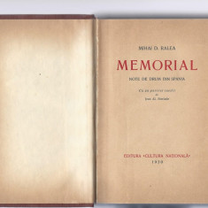 Memorial 1930/ Extremul occident 1955 Mihai D. Ralea carti legate impreuna Tc