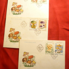 Set 3 Plicuri FDC - Ciuperci 1986 Romania