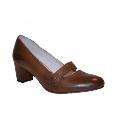 Pantofi casual dama, MPL 718, maro din piele naturala foto