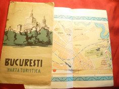Harta turistica a Municipiului Bucuresti ONT 1957 foto