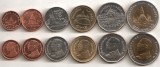 THAILANDA █ SET DE MONEDE █ 25+50 Satang +1+2+5+10 Bath █ 2008- █ UNC, Asia