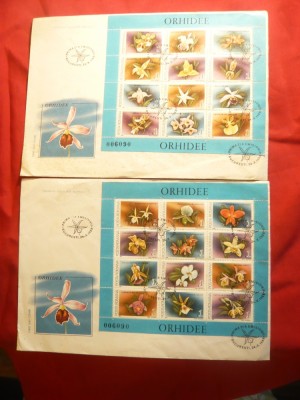 Set 2 Plicuri FDC - Orhidee 1988 Romania foto