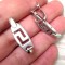 Cercei Versace dama -inox placati cu aur alb 18k
