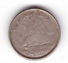 Canada 1963 - 10 cents, Ag foto