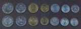 AUSTRIA SET COMPLET DE MONEDE 2+5+10+50 Groschen 1+5+10 Schilling 1982-1998 UNC