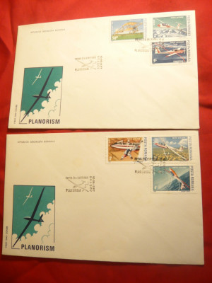 Set 2 Plicuri FDC - Planorism 1987 Romania foto