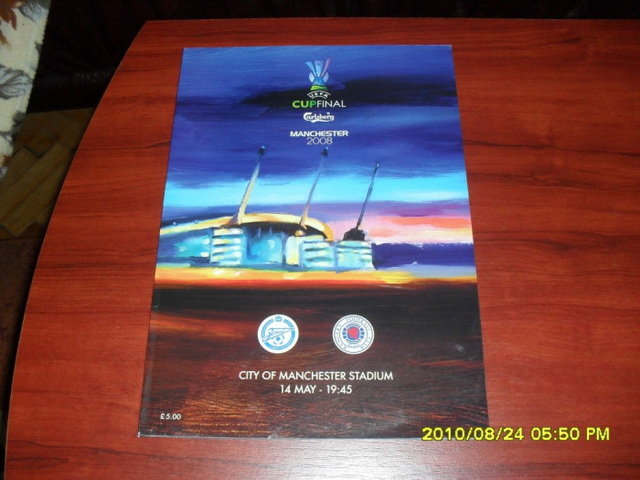 program Finala Cupa UEFA 2008 Zenit St. Petersburg - Rangers FC