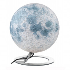 Glob Luna iluminat, 30 cm, detalii topografice, National Geographic foto