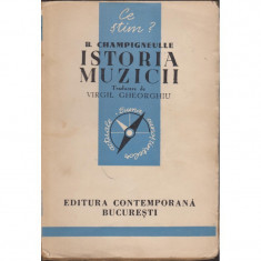 Istoria muzicii - Bernard Champigneulle (ed. 1942) foto