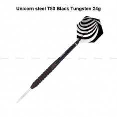 Set darts Unicorn steel T80 Black Tungsten 24g foto