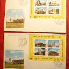 Set 2 Plicuri FDC - Cooperarea Cultural- Economica Europeana 1987 Romania