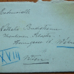 Scrisoare catre Natalia Budisteanu de Anul Nou , 1892 , Viena , cu plic