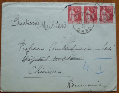 Scrisoare catre prof. Constantinescu Iasi, Inchisoarea militara Chisinau, 1939 foto
