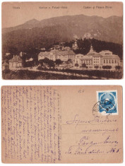 Sinaia - Casino si hotel ilustrata din 1916-17 circulata in 1950 foto