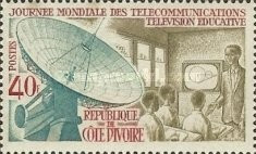 Cote Divoire 1970 - Telecommunications Day, neuzata foto