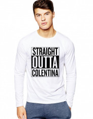 Bluza barbati alba - Straight Outta Colentina foto