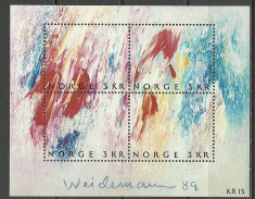 Norvegia 1989 - ziua marcii postale, bloc neuzata foto