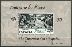 Spania 1981 - Guernica de Picasso, colita neuzata foto