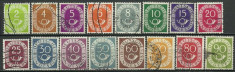 Bundes 1951 - New Daily Stamp, serie stampilata foto