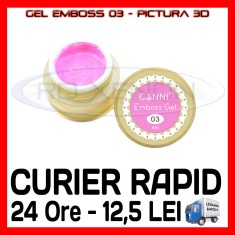 GEL EMBOSS GD COCO 03 - PICTURA 3D PT LAMPA UV, MANICHIURA GEL, GELURI COLOR