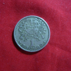 Moneda 1 Escudo 1951 Portugalia , Cu-Ni ,cal.f.buna