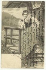 Felicitare Litho 1903 circulata foto