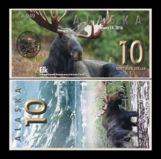Alaska 2016 - 10 northern dollar UNC, polimer foto