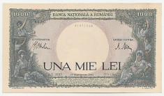 Romania 1941 septembrie - 1000 lei aUNC foto