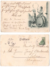 1906 - Copii, carte postala circulata foto