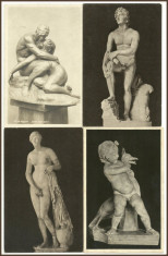 Sculptura - lot carti postale vechi foto