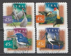 Australia 1997 - Birds from Wetlands, serie stampilata foto