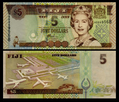 Fiji 2002 - 5 dollars UNC foto