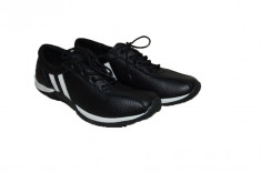 Adidas in nuanta de negru-alb, inchidere cu siret chic (Culoare: NEGRU-ALB, Marime: 37) foto
