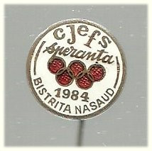 Insigna CJEFS Speranta Bistrita Nasaud 1984 foto