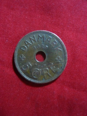 Moneda 5 Ore 1927 Danemarca tip2 , bronz ,cal.f.buna foto