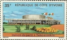 Cote Divoire 1973 - Party Headquarters Building, neuzata foto