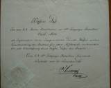 Cumpara ieftin Legitimatie arme proprii, Batalionul 2 Infanterie Neustadt, 1861, timbru sec