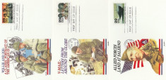 SUA 1993 - ww2, 3 buc carton FDC 4 foto