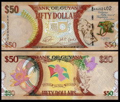 Guyana 2016 - 50 dollars UNC foto