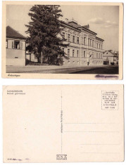 Reghin 1940(aprox.) - Gimnaziul german, ilustrata necirculata foto