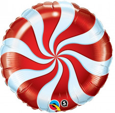 Balon Folie 45 cm Acadea cu Alb si Rosu, Qualatex 64329 foto